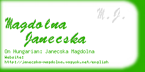 magdolna janecska business card